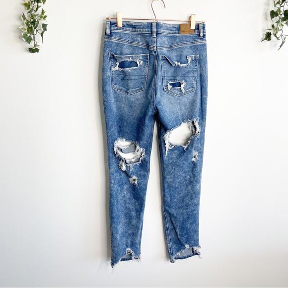 AMERICAN EAGLE Distressed Mom Jeans 4 Regular - Picture 5 of 6